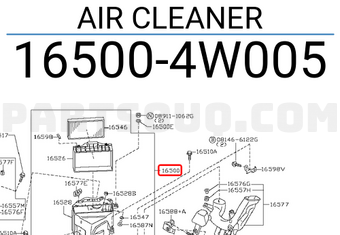 Nissan 165004W005 AIR CLEANER
