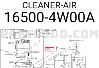 Nissan 165004W00A CLEANER-AIR