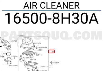 Nissan 165008H30A AIR CLEANER