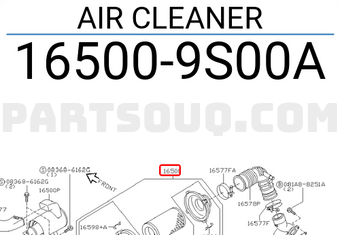 Nissan 165009S00A AIR CLEANER