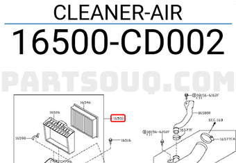 Nissan 16500CD002 CLEANER-AIR