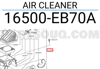 Nissan 16500EB70A AIR CLEANER