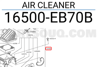 Nissan 16500EB70B AIR CLEANER