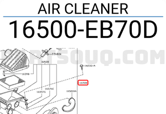 Nissan 16500EB70D AIR CLEANER