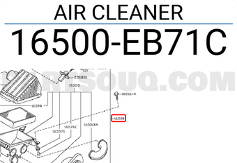 Nissan 16500EB71C AIR CLEANER