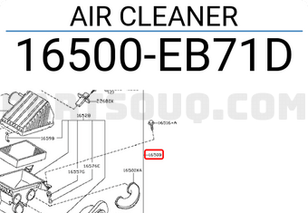Nissan 16500EB71D AIR CLEANER