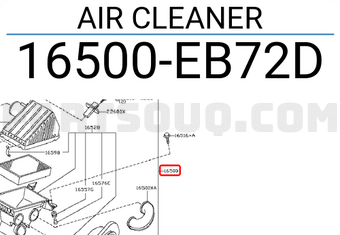 Nissan 16500EB72D AIR CLEANER