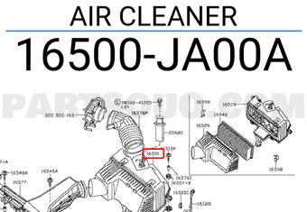 Nissan 16500JA00A AIR CLEANER