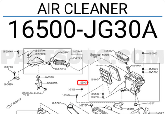 Nissan 16500JG30A AIR CLEANER