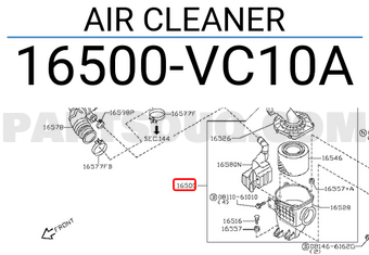 Nissan 16500VC10A AIR CLEANER