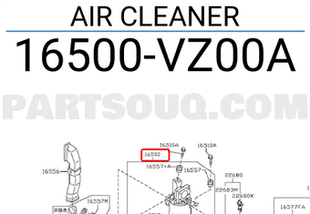 Nissan 16500VZ00A AIR CLEANER