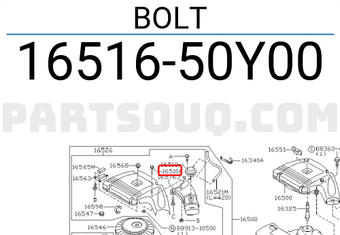 Nissan 1651650Y00 BOLT