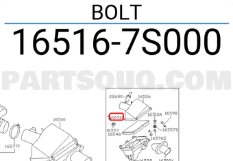 Nissan 165167S000 BOLT