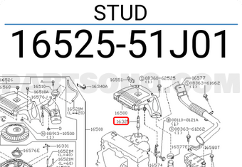 Nissan 1652551J01 STUD