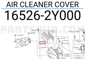 Nissan 165262Y000 AIR CLEANER COVER