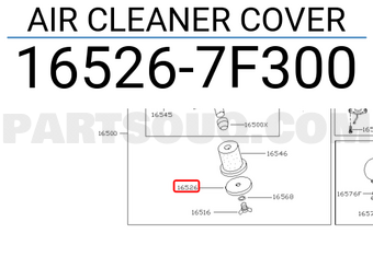 Nissan 165267F300 AIR CLEANER COVER