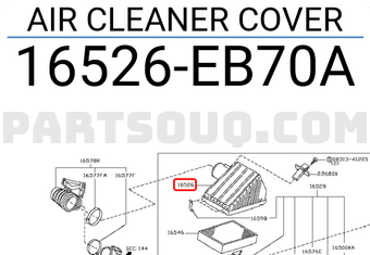 Nissan 16526EB70A AIR CLEANER COVER