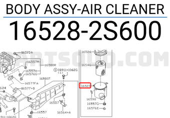 Nissan 165282S600 BODY ASSY-AIR CLEANER