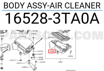 Nissan 165283TA0A BODY ASSY-AIR CLEANER