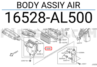 Nissan 16528AL500 BODY ASSIY AIR