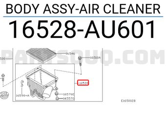 Nissan 16528AU601 BODY ASSY-AIR CLEANER