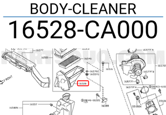Nissan 16528CA000 BODY-CLEANER