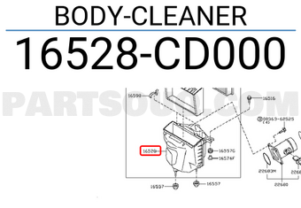 Nissan 16528CD000 BODY-CLEANER