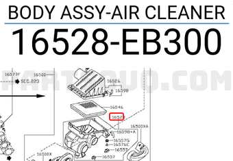 Nissan 16528EB300 BODY ASSY-AIR CLEANER