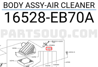 Nissan 16528EB70A BODY ASSY-AIR CLEANER