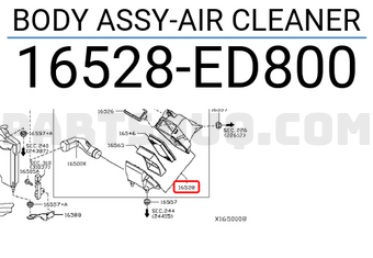 Nissan 16528ED800 BODY ASSY-AIR CLEANER