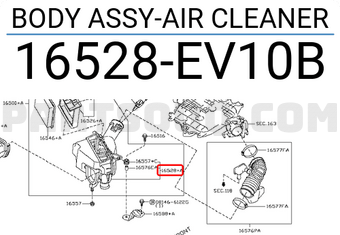 Nissan 16528EV10B BODY ASSY-AIR CLEANER