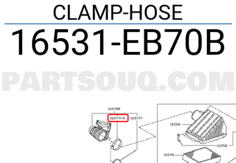 Nissan 16531EB70B CLAMP-HOSE