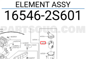 Nissan 165462S601 ELEMENT ASSY