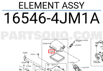 Nissan 165464JM1A ELEMENT ASSY