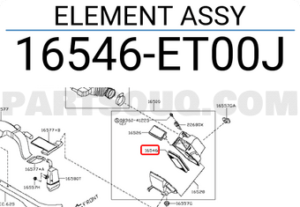 Nissan 16546ET00J ELEMENT ASSY