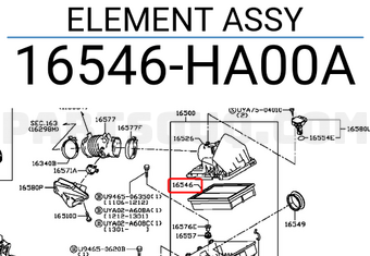 Nissan 16546HA00A ELEMENT ASSY