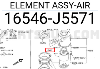 Nissan 16546J5571 ELEMENT ASSY-AIR