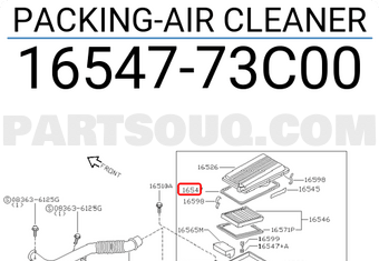 Nissan 1654773C00 PACKING-AIR CLEANER