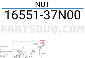 Nissan 1655137N00 NUT