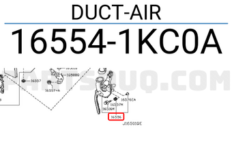 Nissan 165541KC0A DUCT-AIR