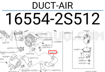 Nissan 165542S512 DUCT-AIR