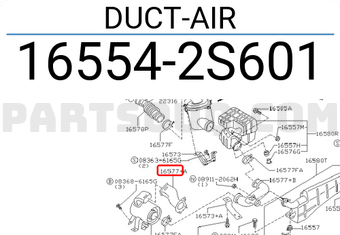 Nissan 165542S601 DUCT-AIR