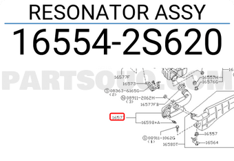Nissan 165542S620 RESONATOR ASSY