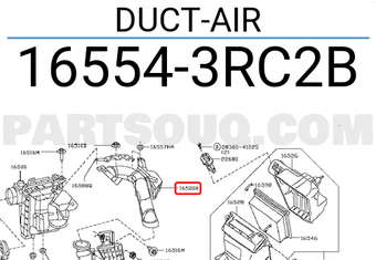 Nissan 165543RC2B DUCT-AIR