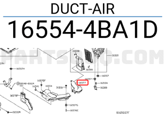 Nissan 165544BA1D DUCT-AIR