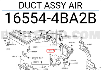 Nissan 165544BA2B DUCT ASSY AIR