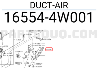 Nissan 165544W001 DUCT-AIR