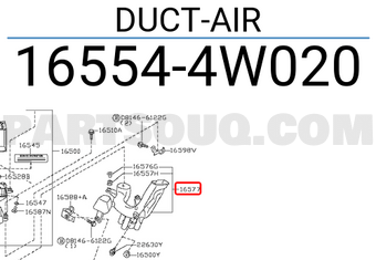 Nissan 165544W020 DUCT-AIR