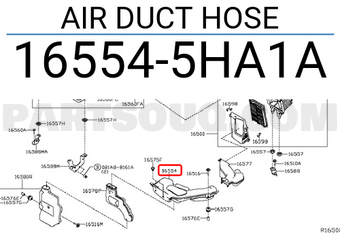 Nissan 165545HA1A AIR DUCT HOSE
