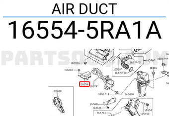 Nissan 165545RA1A AIR DUCT